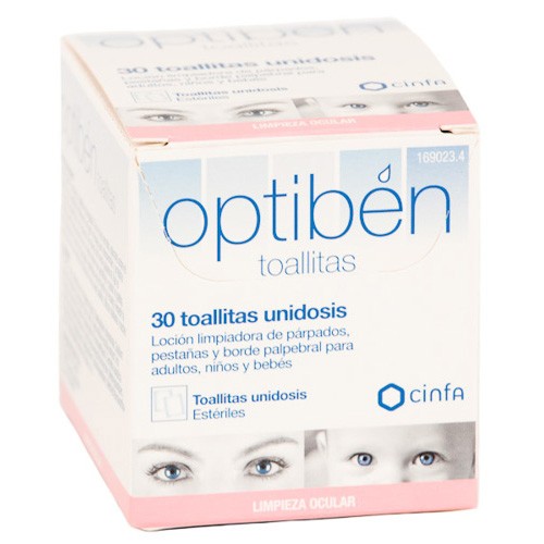 Imagen de OPTIBEN TOALLITAS OCULARES 30 UDS